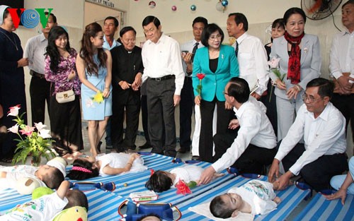 President extends Tet greetings in Cu Chi district - ảnh 1